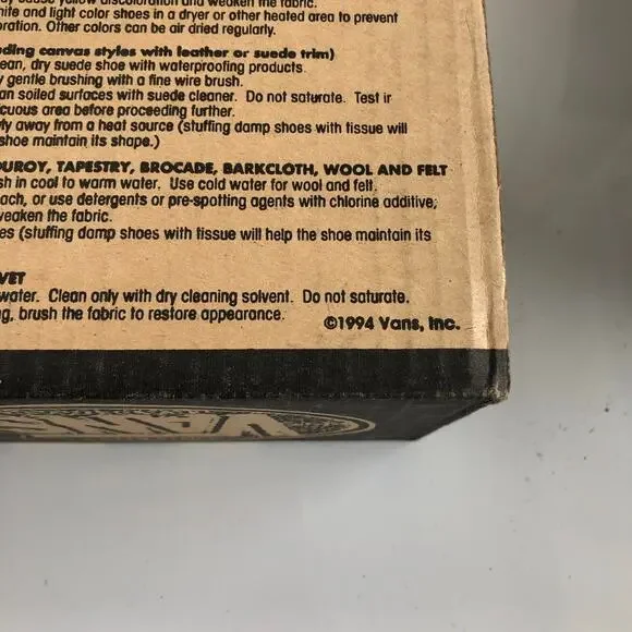 Vans Vintage Women’s White Leather Sneakers Shoes Size 7 1994 USA Made w/box - Picture 4 of 7